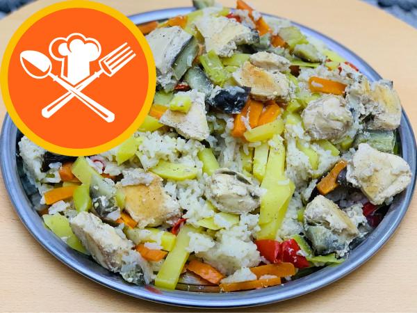Ρύζι λαχανικών χωρίς τηγάνισμα